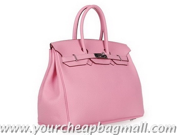 Specials Chic Hermes Birkin 35CM Tote Bag Clemence Leather H1035 Pink