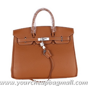 Low Price Hermes Birkin 35CM Tote Bag Clemence Leather H-35 Camel