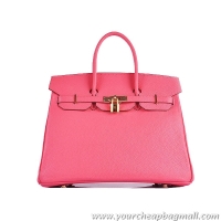 Good Quality Hermes Birkin 35CM Tote Bag Pink Clemence Leather H6089 Gold