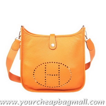 Good Looking Hermes Evelyn Bag Original Calf Leather H1608 Orange