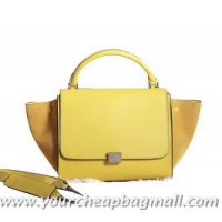 Low Cost Celine Trapeze Top Handle Bag Clemence Leather 3342 Yellow