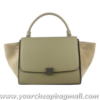 Cheaper Ladies Celine Trapeze Bag Calfskin & Nubuck Leather 88037 Beige