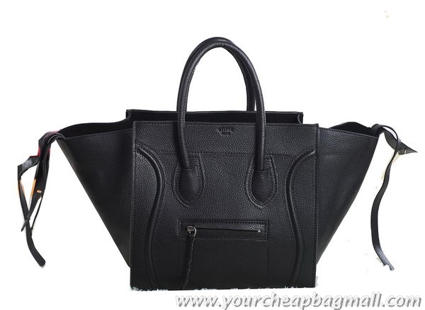 Good Taste Celine Luggage Phantom Original Grainy Leather Bags C3341 Black