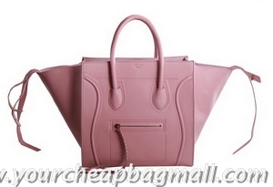 Popular Style Celine Luggage Phantom Original Leather Bags Pink