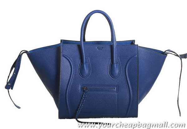 Duplicate Celine Luggage Phantom Original Grainy Leather Bags C3341 RoyalBlue