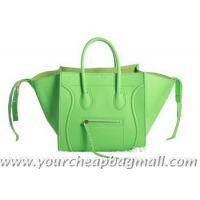 Big Discount Celine Luggage Phantom Fluorescence Original Leather Bags C3341 Green