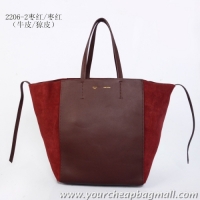 Classic Specials Celine Cabas Phantom Large Shopping Bag 2206 Wine Red