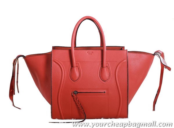 Cheapest Celine Luggage Phantom Original Grainy Leather Bags C3341 Orange