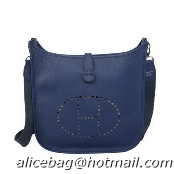 Free Shipping Specials Hermes Evelyne Messenger Bag H1608 Dark Blue