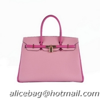 Unique Style Hermes Birkin 35CM Tote Bag Pink&Peach Grainy Leather H6089 Gold