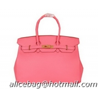 Cheap Hermes Birkin 35CM Tote Bag Pink Original Grainy Leather H35 Gold