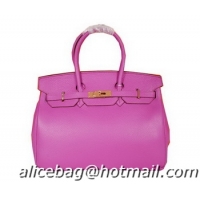 Best Luxury Hermes Birkin 35CM Tote Bag Lavender Original Grainy Leather H35 Gold