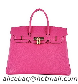 Buy Low Price Hermes Birkin 35CM Tote Bag H6089 Rosy Grainy Leather Gold