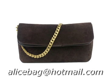 New Style Celine Gourmette Bag Suede Leather C88041 Dark Brown