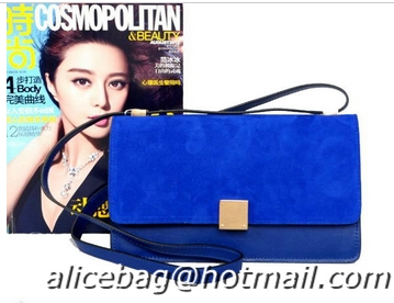 Fashion Ladies Celine Case Bag Sheepskin & Nubuck Leather 17081 328 RoyalBlue