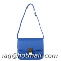 Low Price Celine Classic Box Small Flap Bag Calfskin 88007 Blue