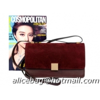 Best Cheap Celine Case Bag Sheepskin & Nubuck Leather 17081 328 Burgundy