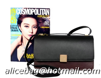 Best Price Celine Case Bag Original Leather 17081 328 Black&Burgundy