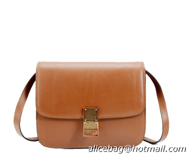 Classic Cheap Celine Classic Box Small Flap Bag Smooth Leather 11042 Wheat