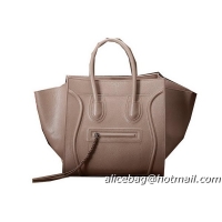 Free Shippingtion Celine Luggage Phantom Shopper Bags Original Leather 3341 Apricot