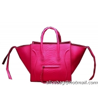 Cheap Design Celine Luggage Phantom Original Snake Leather Bags C3341 Fluorescence Rose