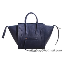 Discount Celine Luggage Phantom Original Snake Leather Bags C3341 RoyalBlue