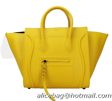 Buy Cheapest Celine Luggage Phantom Bags Original Leather C88033 Yellow