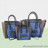 Celine Luggage Micro Bag Original Leather CL88023 Blue&Khaki