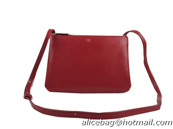 Celine Trio Original Leather Shoulder Bag C98318 Burgundy