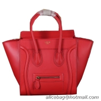 Celine Luggage Micro Bag Original Calfskin Leather C3308 Red