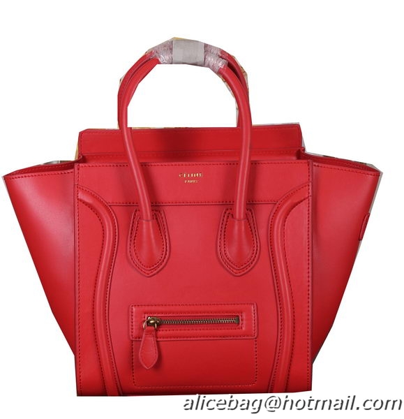 Celine Luggage Micro Bag Original Calfskin Leather C3308 Red