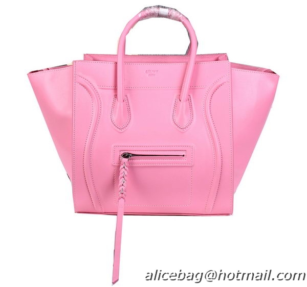 Celine Luggage Phantom Shopper Bags Ferrari Leather CL3341 Pink