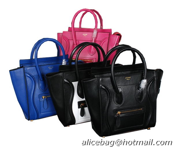 Celine C107 Luggage Micro Handbags in Smooth Leather