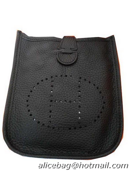 Grade Hermes mini Evelyne Messenger Bag H1608S Black