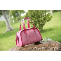 Hermes Boston Bag Grainy Leather H9898 Pink