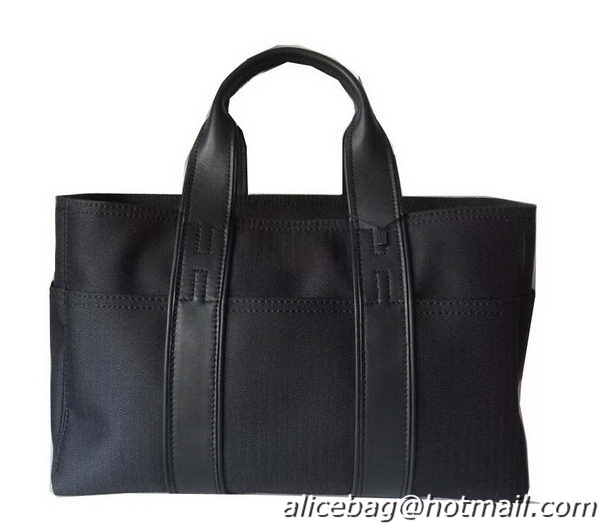 Hermes Briefcase Canvas & Leather H858M Black