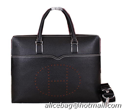 Hermes Briefcase Original Calf Leather HM8011 Black