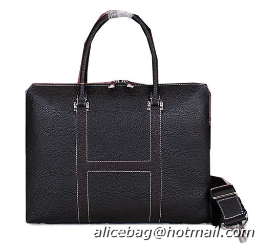 Hermes Briefcase Original Calf Leather HM8022 Black