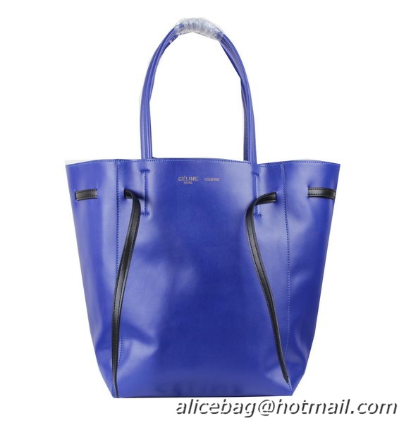 Inexpensive Celine Medium Cabas Phantom Bag Calfskin C3385 Royal