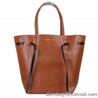 Buy Cheap Celine Medium Cabas Phantom Bag Calfskin C3385 Wheat