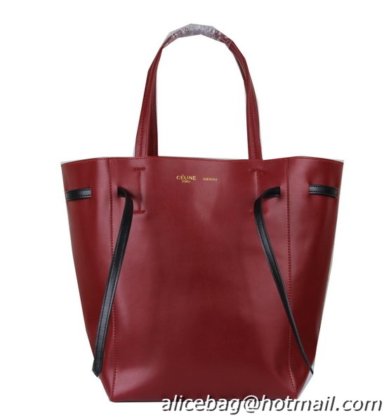 Free Shippings Celine Medium Cabas Phantom Bag Calfskin C3385 Burgundy