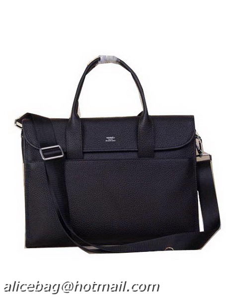 Hermes Briefcase Original Calf Leather H1709 Black