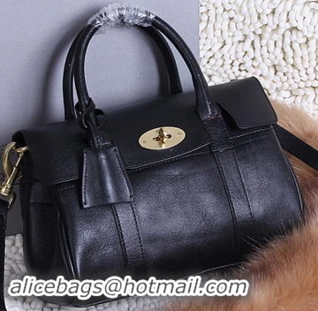 Mulberry Bayswater Small Tote Bag Natural Leather 5988S Black