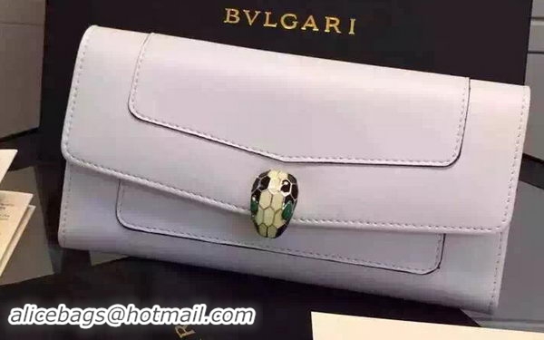 BVLGARI Wallet Pochette in Calf Leather BG0122 White