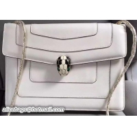 BVLGARI Shoulder Bag Calfskin Leather BG90072 White