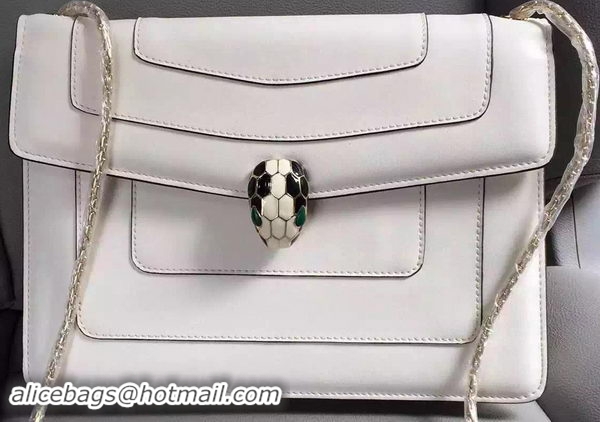 BVLGARI Shoulder Bag Calfskin Leather BG90072 White