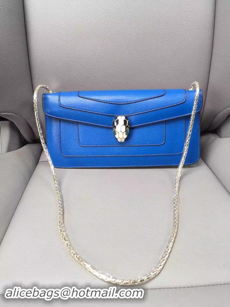 BVLGARI Shoulder Bag Calfskin Leather BG90071 Blue