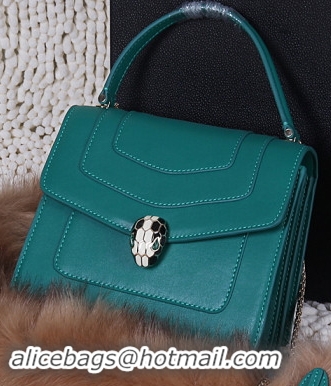 BVLGARI Serpenti Forever Bag Original Leather BG8977 Green