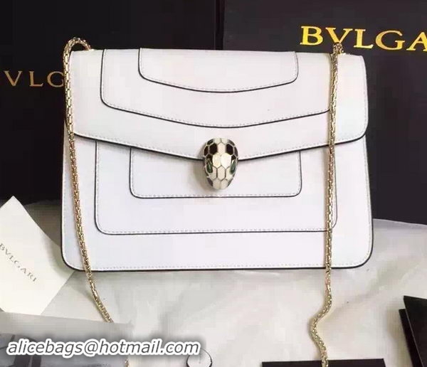 BVLGARI Shoulder Bag Calfskin Leather BG22359 White