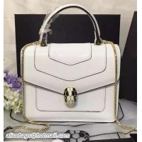 BVLGARI Serpenti Forever Bag Original Leather BG48042 White